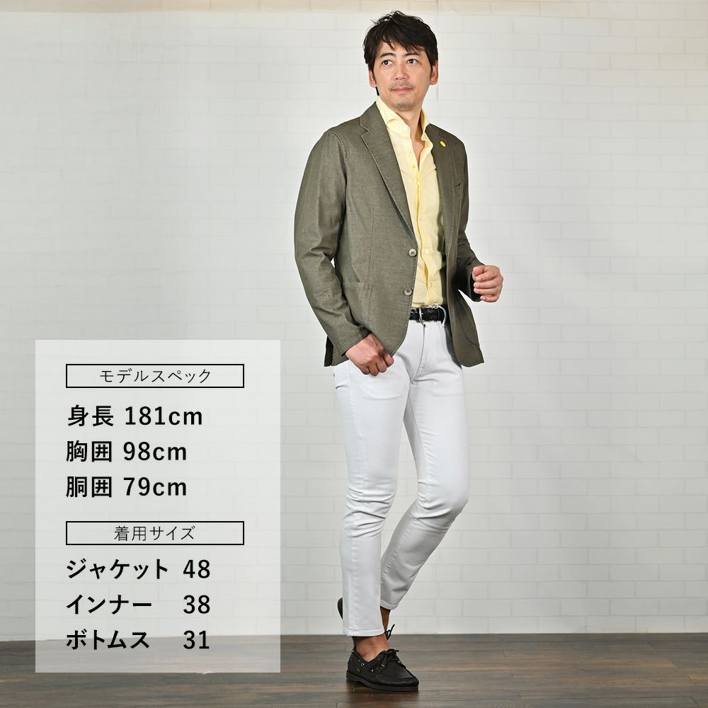 【preSALE!20%off】インコテックスブルーディヴィジョンINCOTEXBLUEDIVISIONデニムパンツメンズストレッチジーンズホワイトスリムテーパードレザーバックパッチ国内正規品でらでら公式ブランド