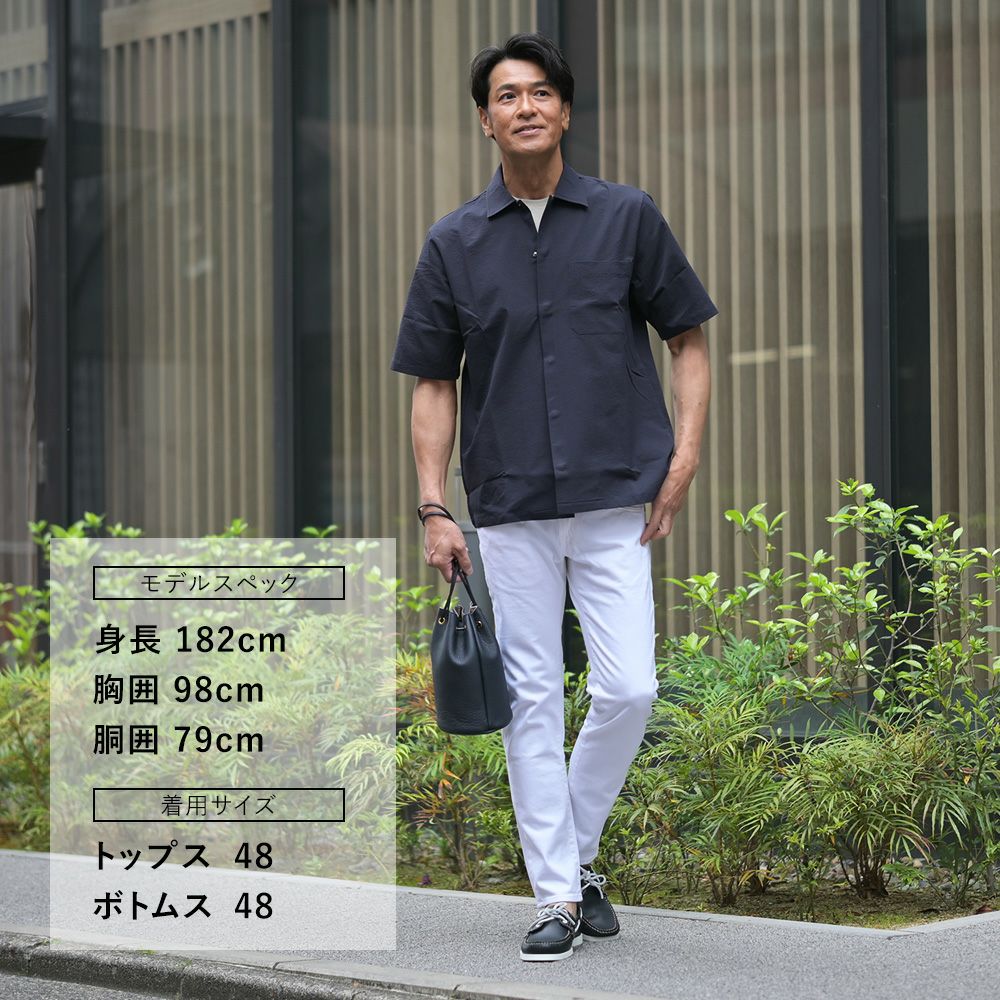 【preSALE!20%off】インコテックスブルーディヴィジョンINCOTEXBLUEDIVISIONデニムパンツメンズストレッチジーンズホワイトスリムテーパードレザーバックパッチ国内正規品でらでら公式ブランド