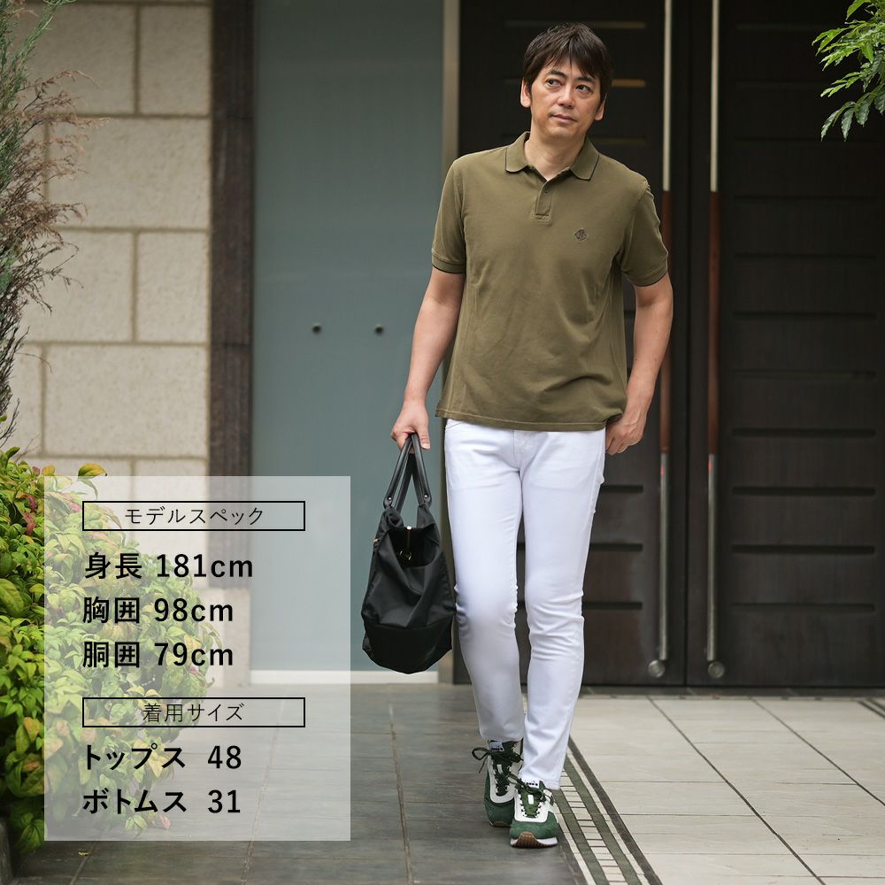 【preSALE!20%off】インコテックスブルーディヴィジョンINCOTEXBLUEDIVISIONデニムパンツメンズストレッチジーンズホワイトスリムテーパードレザーバックパッチ国内正規品でらでら公式ブランド