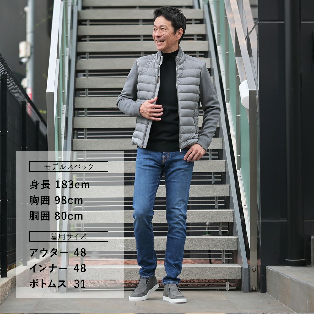 ヤコブコーエンJACOBCOHENデニムパンツメンズストレッチジーンズNICKSLIMニックスリムモデルインディゴウォッシュスーパースリムフィットハラコバックパッチ国内正規品でらでら公式ブランド