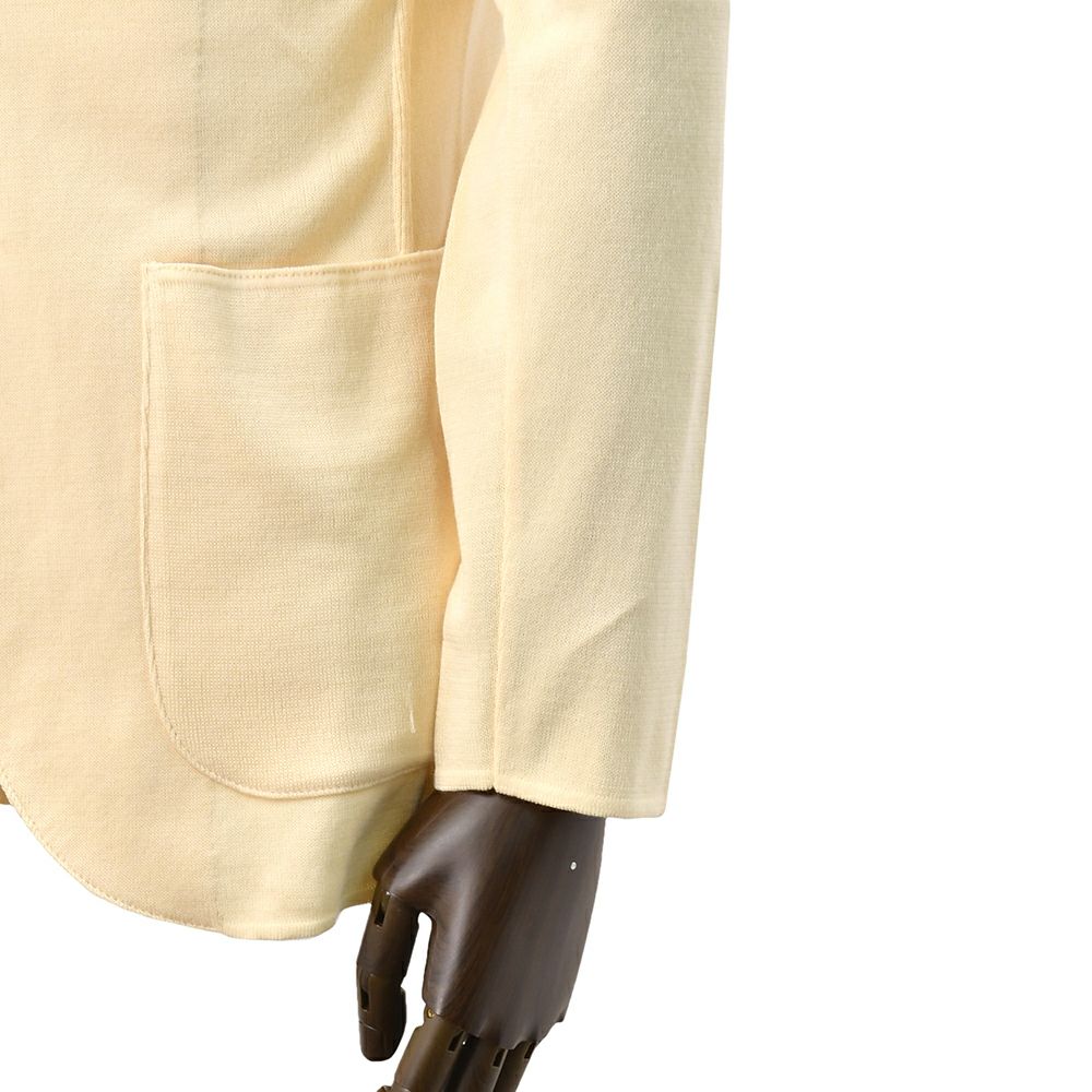 【preSALE!20%off】ラルディーニLARDINIニットジャケットメンズ2つ釦シングルフロントJBLJM56コットン100%ミラノリブイエローベージュカーディガンブート二エール付国内正規品でらでら公式ブランド