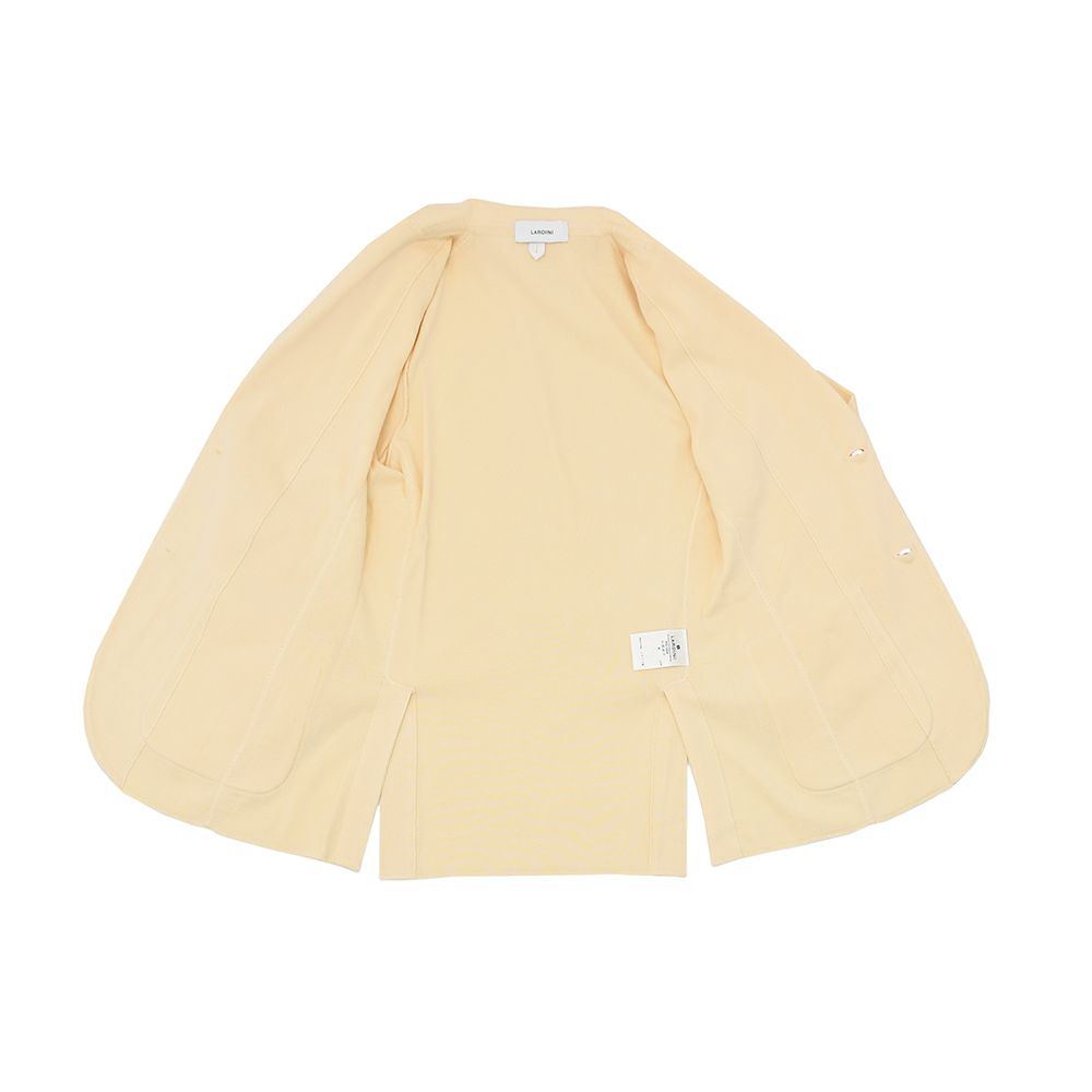 【preSALE!20%off】ラルディーニLARDINIニットジャケットメンズ2つ釦シングルフロントJBLJM56コットン100%ミラノリブイエローベージュカーディガンブート二エール付国内正規品でらでら公式ブランド