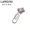 ラルディーニLARDINIブート二エールメンズラペルピン花形クリップタイプフラワーモチーフメタルシルバーメッキステンレスブランド専用BOXギフトプレゼント国内正規品でらでら公式ブランド
