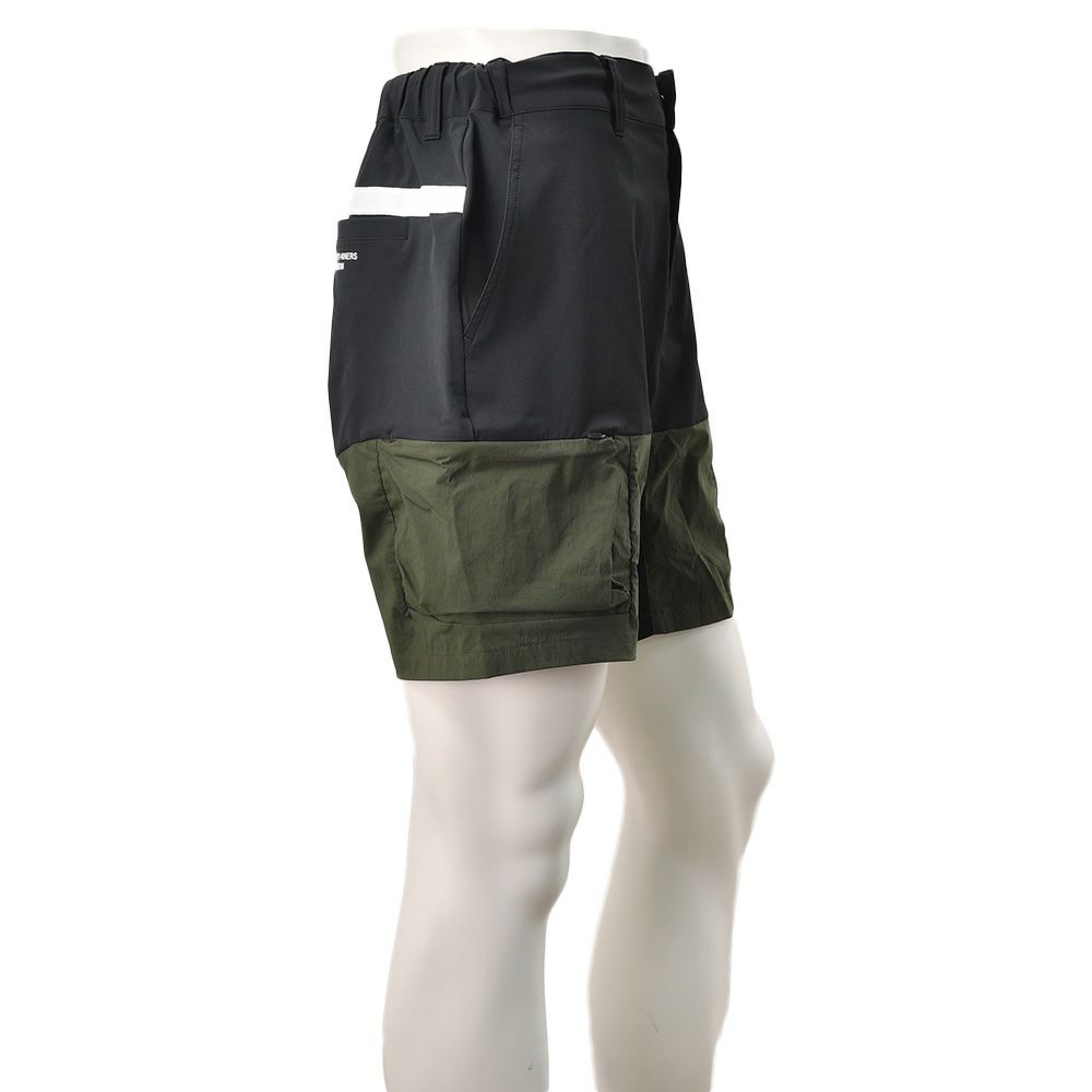 TFW49ティーエフダブリューフォーティーナインカーゴショーツメンズ半袖切り替えデザインブラック×カーキポリエステル吸水速乾接触冷感UVカット国内正規品でらでら公式ブランド