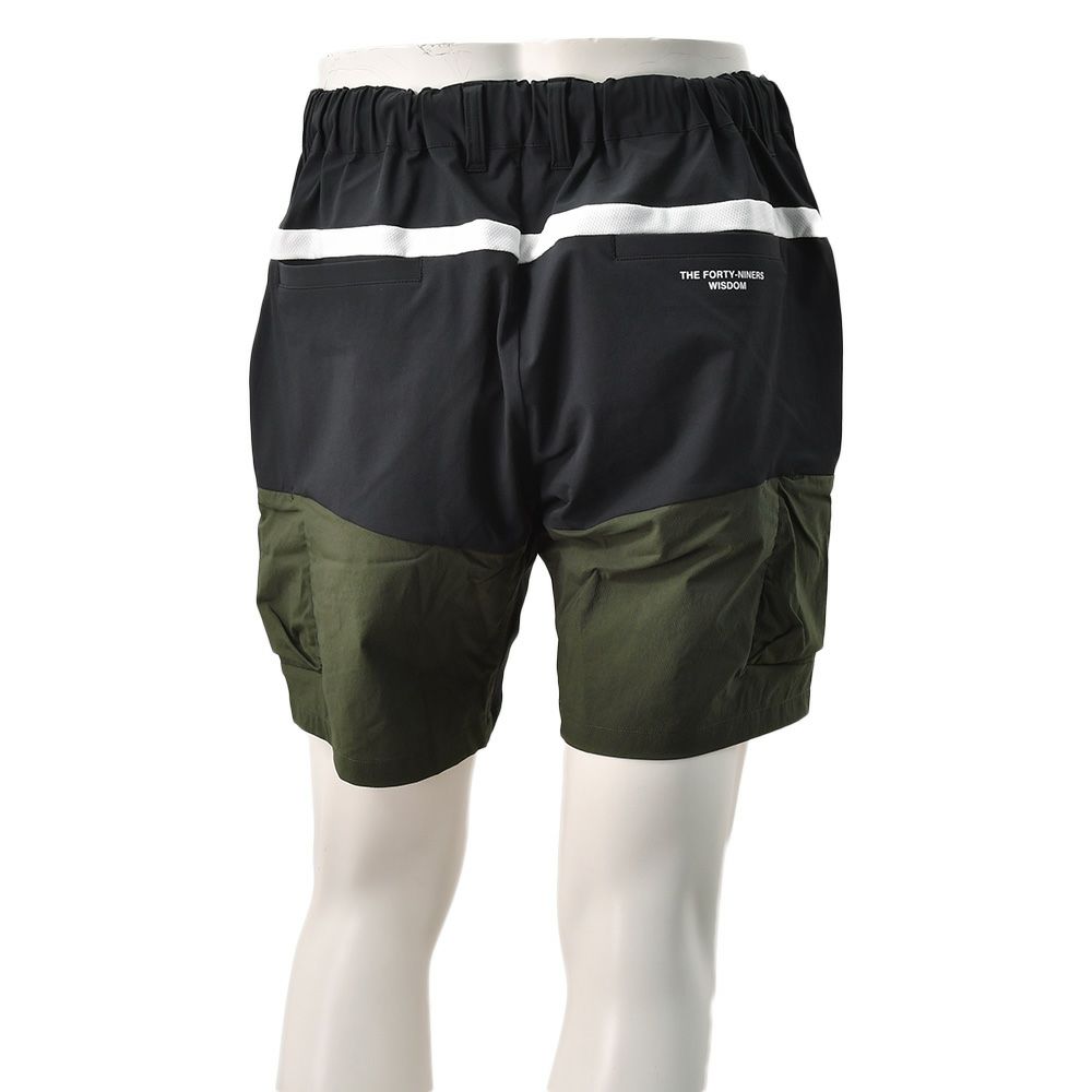 TFW49ティーエフダブリューフォーティーナインカーゴショーツメンズ半袖切り替えデザインブラック×カーキポリエステル吸水速乾接触冷感UVカット国内正規品でらでら公式ブランド