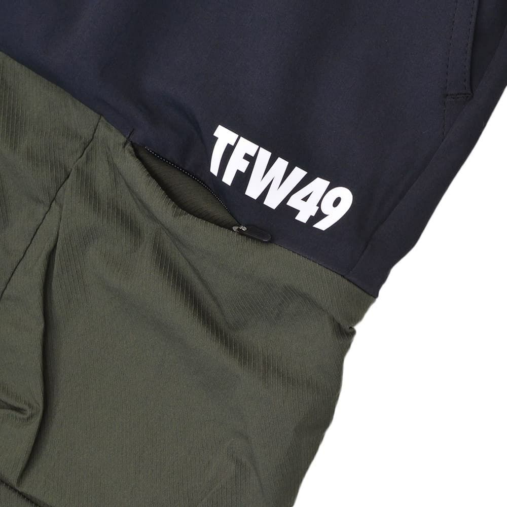 TFW49ティーエフダブリューフォーティーナインカーゴショーツメンズ半袖切り替えデザインブラック×カーキポリエステル吸水速乾接触冷感UVカット国内正規品でらでら公式ブランド