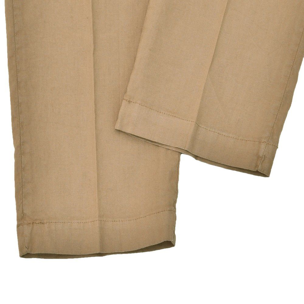 アントレアミENTREAMIS微ストレッチパンツメンズ8188モデルリネンコットンブラウンクロップド丈スリムテーパード薄手国内正規品でらでら公式ブランド