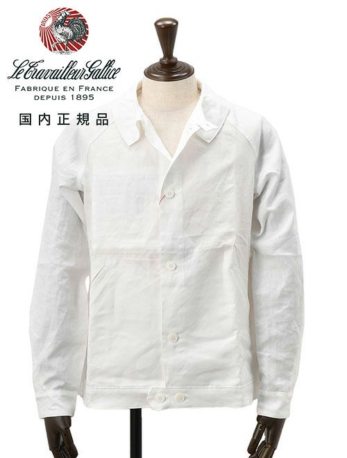 【ポイント8倍7/119:59まで】ルトラヴァイユールガリスLETRAVAILLEURGALLICEワークジャケットメンズサマーブルゾンアイリッシュリネンホワイト白ラグランスリーブ裾アジャスターリラックスフィット国内正規品でらでら公式ブランド