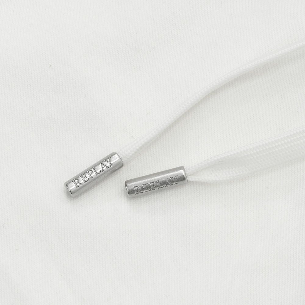 リプレイREPLAYイージーショーツメンズM9032ハーフパンツホワイト白コットンスウェットレギュラーシルエット国内正規品でらでら公式ブランド