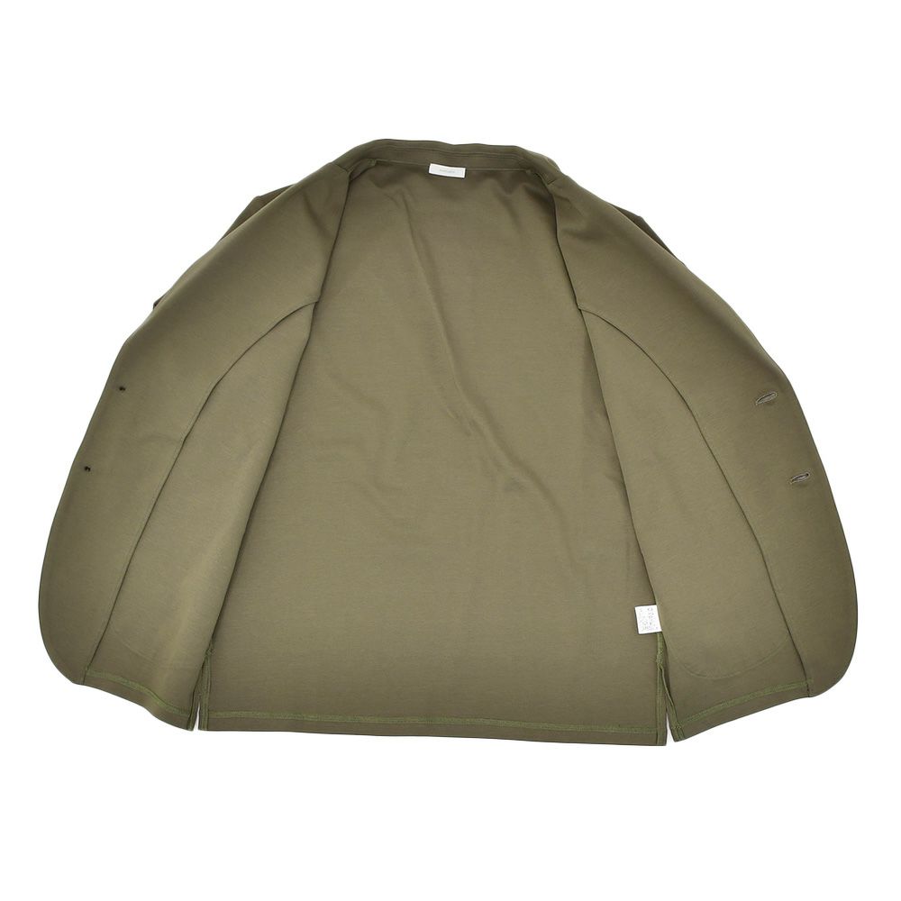 【preSALE!20%off】ノミアモnomiamoカジュアルジャケットメンズ2つ釦シングルフロントスムースコットンジャージーオリーブ裾スリットレギュラーシルエットカーディガン日本製国内正規品でらでら公式ブランド