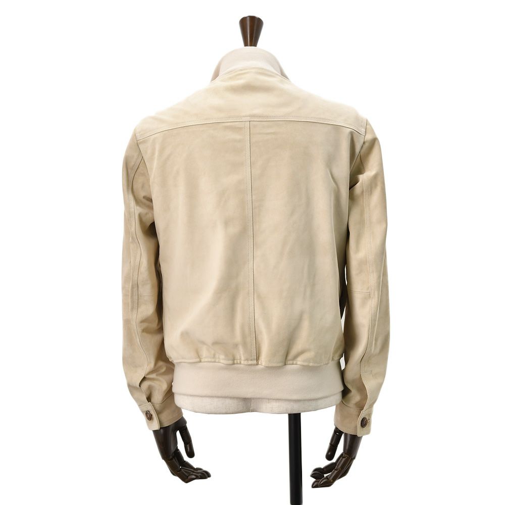 【ポイント8倍7/119:59まで】エンメティEMMETIドライビングブルゾンメンズGUS2モデルフライトジャケットA1型スペシャルカーフスキンスエードベージュスリムシルエット袖カフ仕様国内正規品でらでら公式ブランド