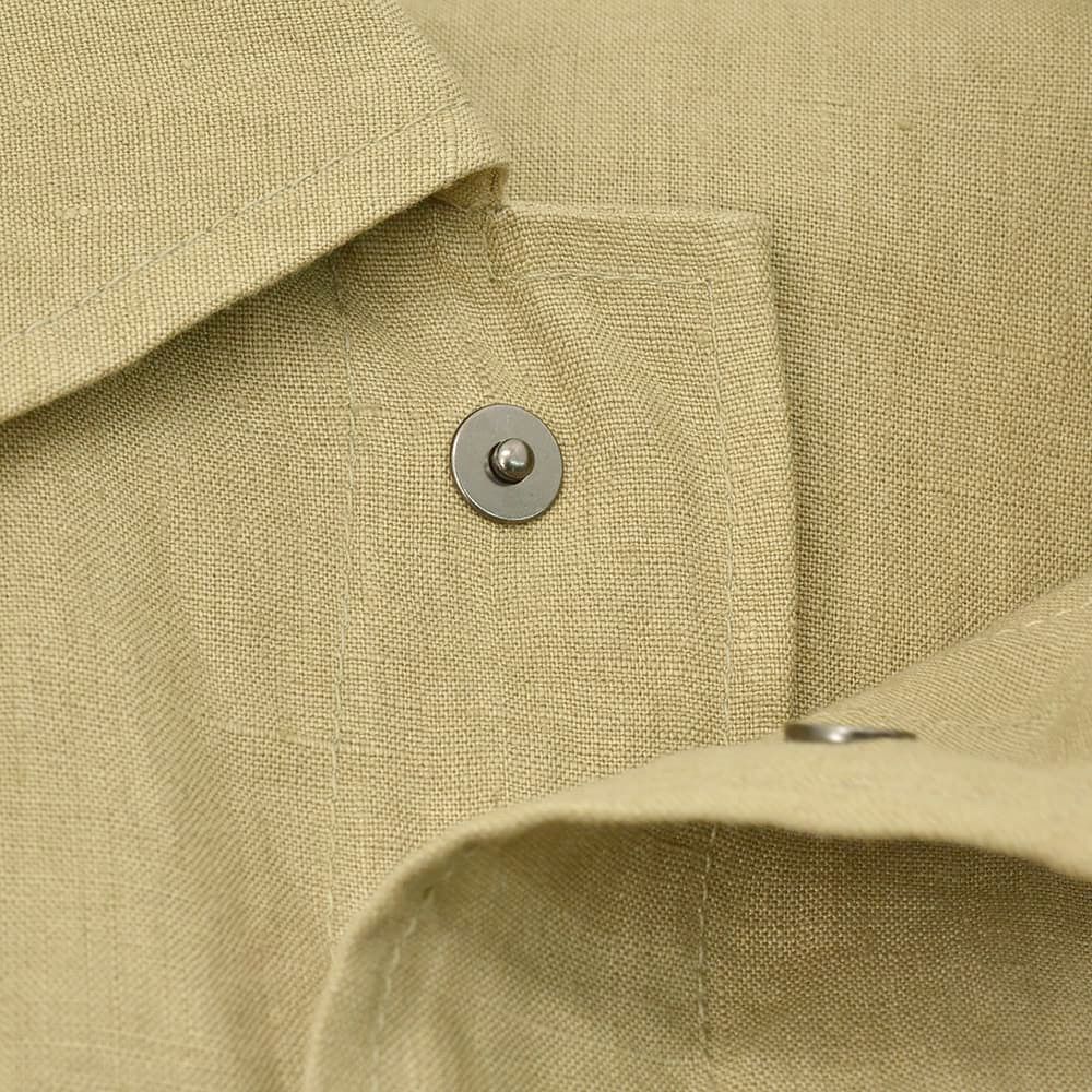 【preSALE!20%off】ベルウィッチBERWICHシャツアウターメンズワーカーマンモデルJWORKERMANワークブルソンリネンファブリックサンドベージュフラップ付き胸ポケットレギュラーフィット国内正規品でらでら公式ブランド