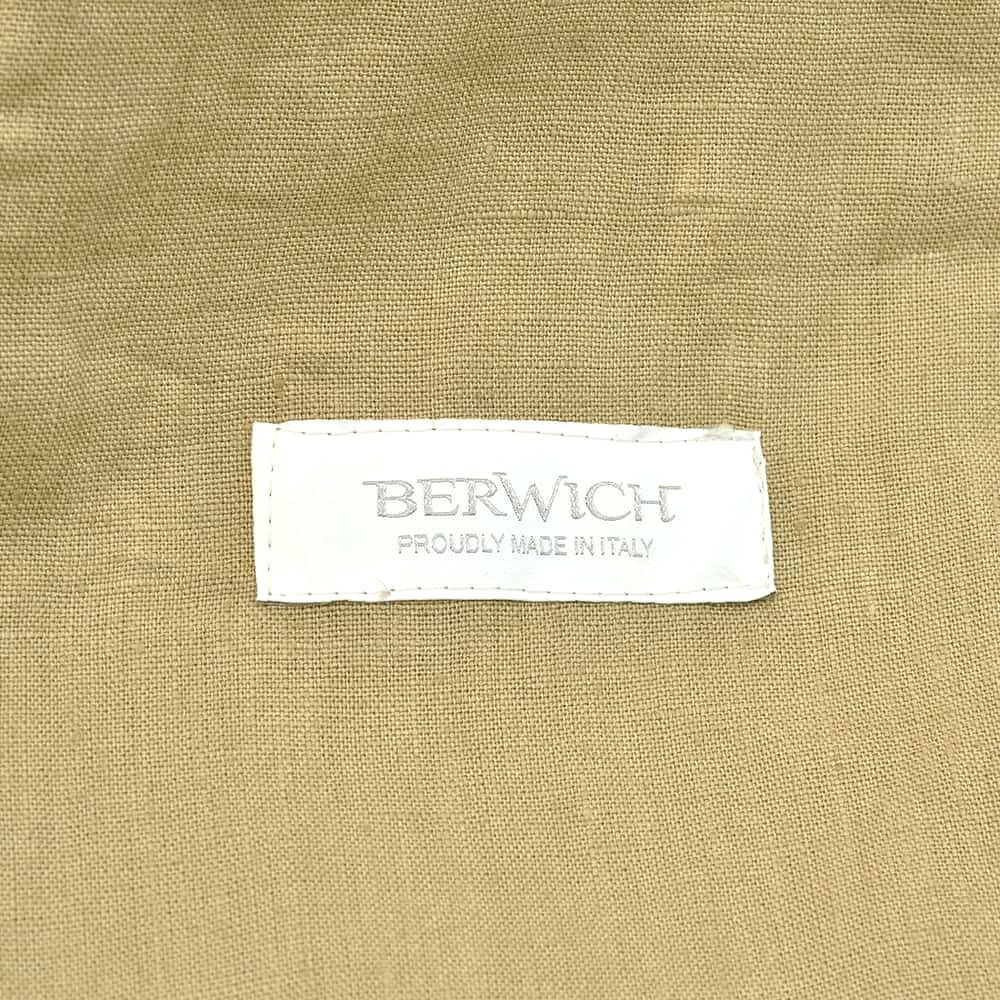 【preSALE!20%off】ベルウィッチBERWICHシャツアウターメンズワーカーマンモデルJWORKERMANワークブルソンリネンファブリックサンドベージュフラップ付き胸ポケットレギュラーフィット国内正規品でらでら公式ブランド