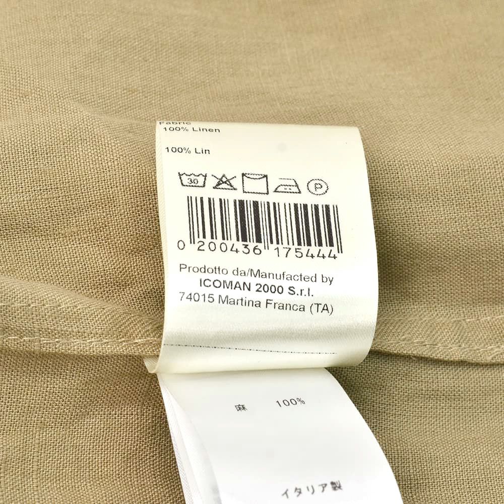 【preSALE!20%off】ベルウィッチBERWICHシャツアウターメンズワーカーマンモデルJWORKERMANワークブルソンリネンファブリックサンドベージュフラップ付き胸ポケットレギュラーフィット国内正規品でらでら公式ブランド