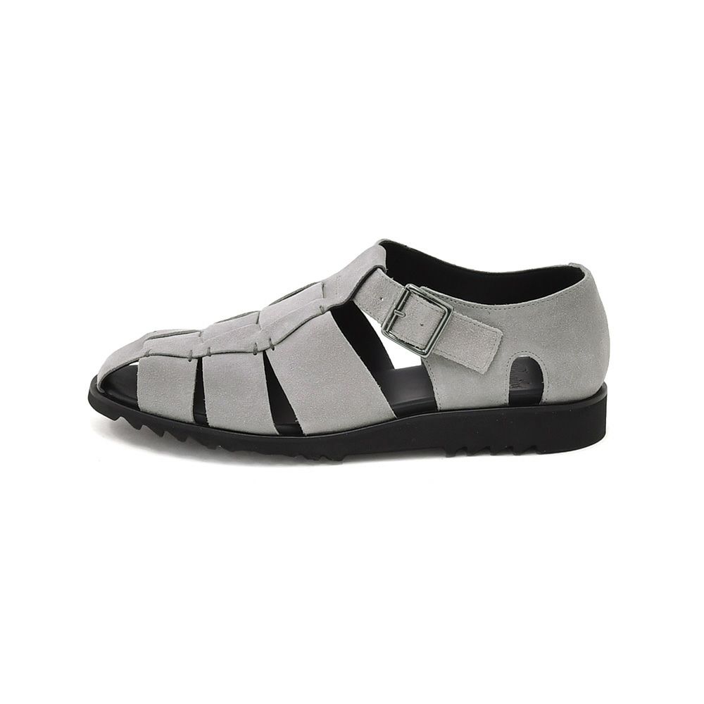 パラブーツPARABOOTグルカサンダルメンズPACIFICパシフィックライトグレーベロアスエードSPORTソールグラディエーター編み込みストラップ調節国内正規品でらでら公式ブランド