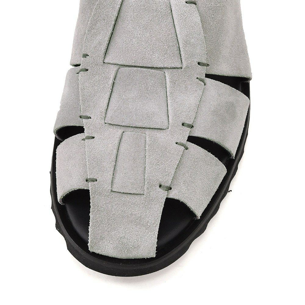 パラブーツPARABOOTグルカサンダルメンズPACIFICパシフィックライトグレーベロアスエードSPORTソールグラディエーター編み込みストラップ調節国内正規品でらでら公式ブランド