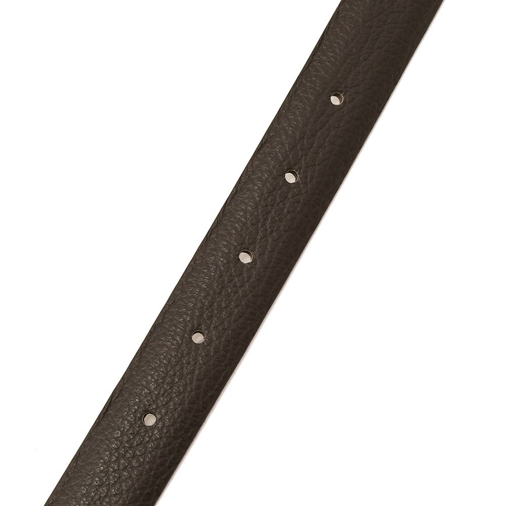 アルベルトルティALBERTOLUTIレザーベルトメンズプンターレ鹿革ディアスキンブラウン茶色25mm幅ブランド刻印シルバー真鍮バックル国内正規品でらでら公式ブランド