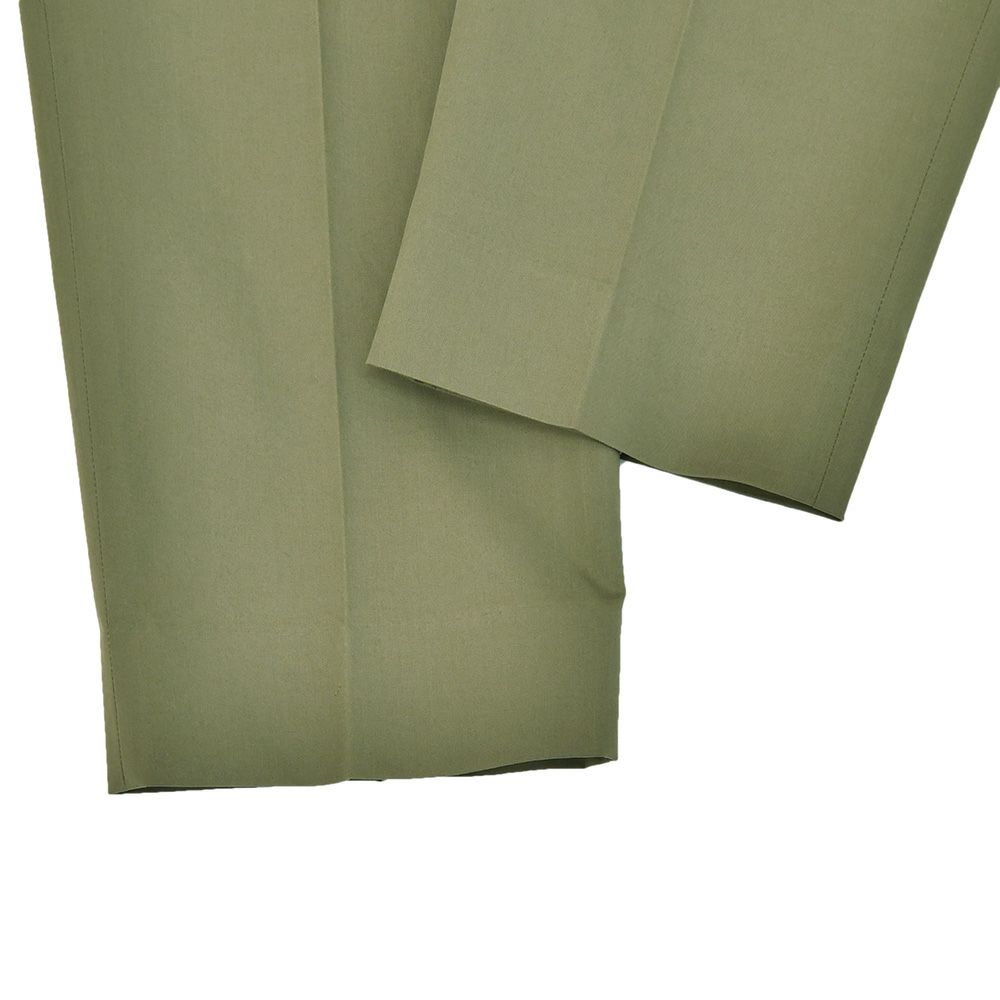 【preSALE!20%off】ビーエイブルBEABLEテーパードスラックスメンズ1プリーツパンツRICCARDOコットンストレッチオリーブバックシャーリング仕様ドローコードストレッチ国内正規品でらでら公式ブランド