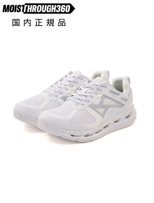 モイスルー360スニーカーメンズVENTIRISヴェンティリスリサイクルメッシュ素材ホワイト白通気防水機能搭載レースアップシューズでらでら公式ブランド