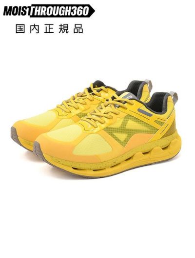 モイスルー360MOISTHROUGH360防水スニーカーメンズ71MICHAELミシェルコラボリサイクルメッシュ素材イエロー黄色通気防水機能搭載レースアップシューズでらでら公式ブランド
