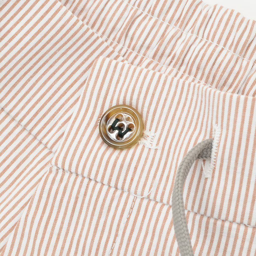 ベルウィッチBERWICHイージースラックスメンズジムモデルSAKE1PGYMテーパードパンツコードレン生地ブラウン×ホワイトストライプ柄ゴムウエスト&ドローコード仕様国内正規品でらでら公式ブランド