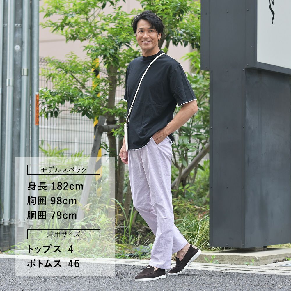 ベルウィッチBERWICHイージースラックスメンズジムモデルSAKE1PGYMテーパードパンツコードレン生地ブラウン×ホワイトストライプ柄ゴムウエスト&ドローコード仕様国内正規品でらでら公式ブランド