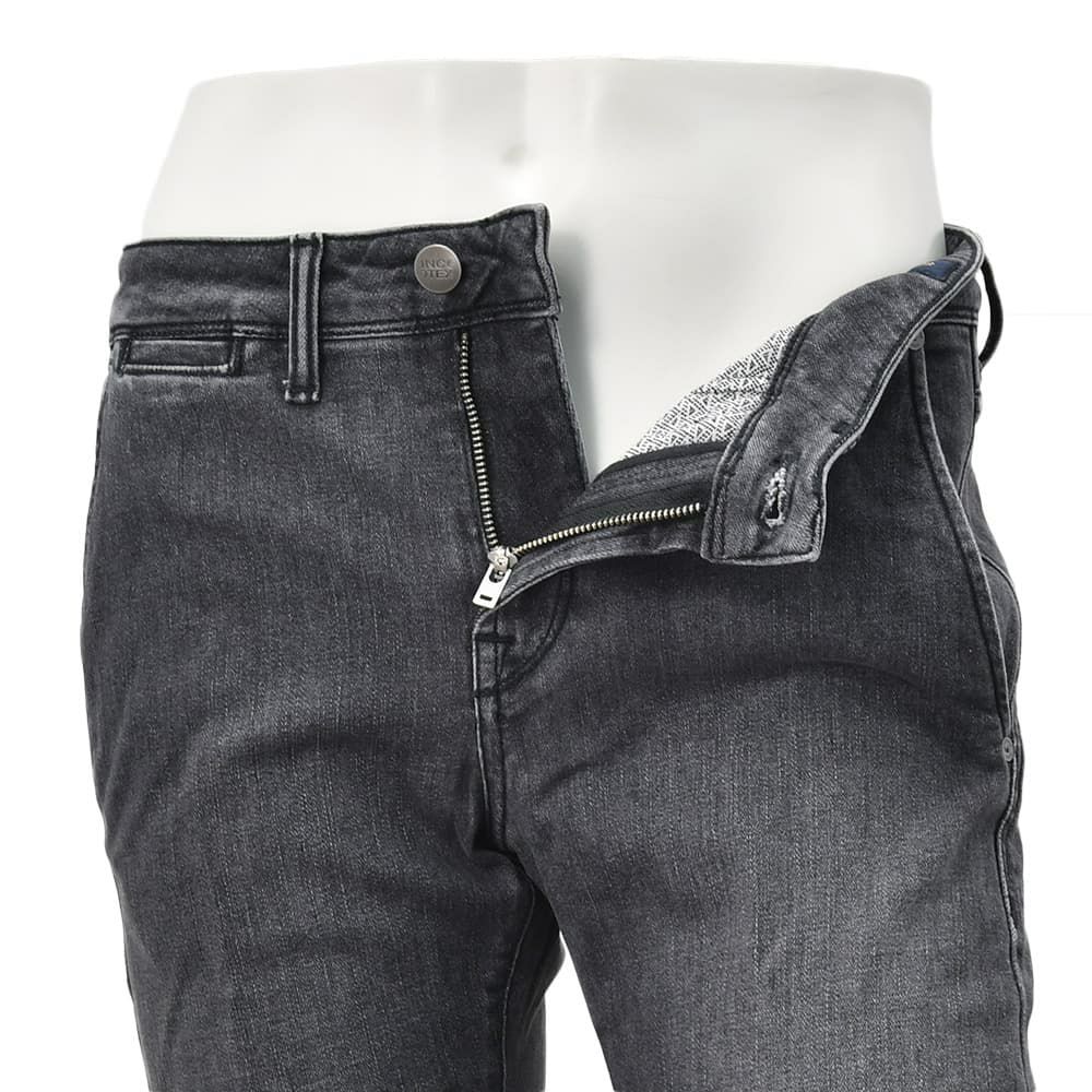 【preSALE!20%off】インコテックスブルーディヴィジョンINCOTEXBLUEDIVISIONデニムスラックスメンズストレッチジーンズブラックウォッシュスリムテーパードレザーバックパッチ国内正規品でらでら公式ブランド