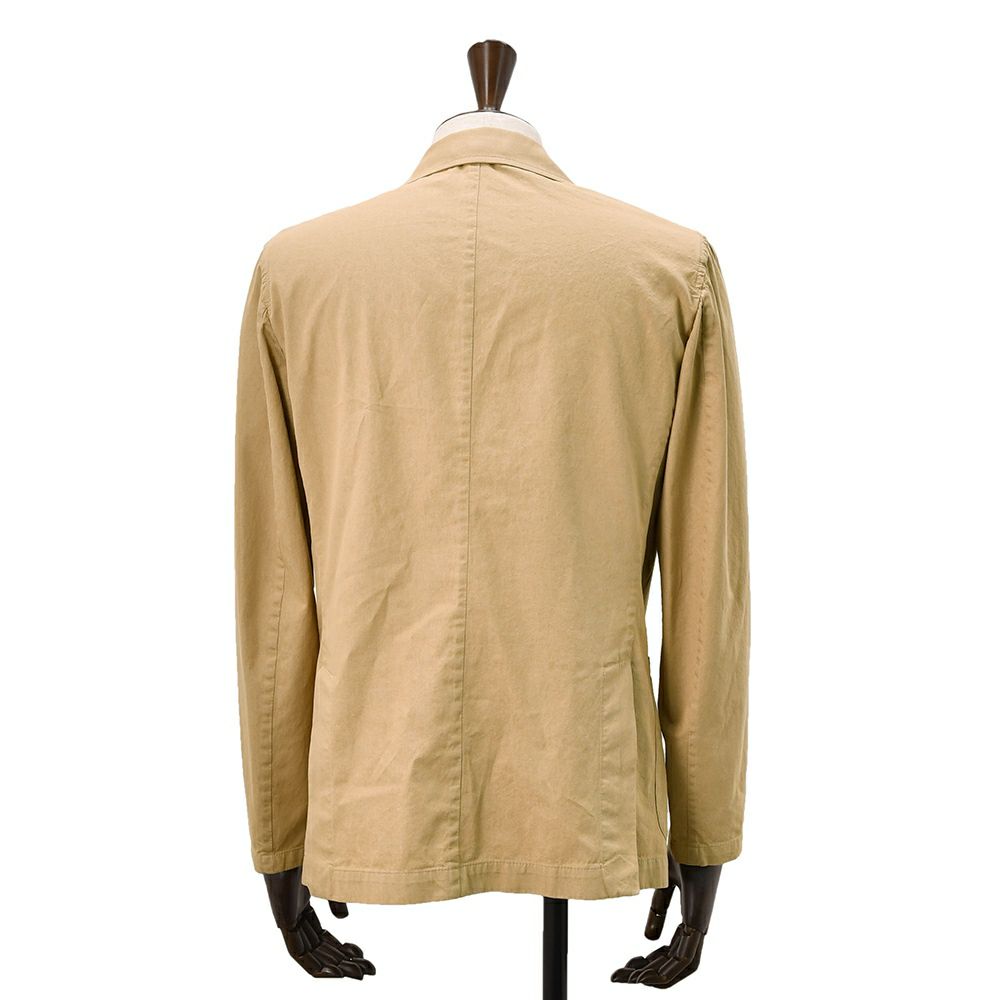 【preSALE!20%off】ジャンネットGIANNETTOシャツジャケットメンズ薄手シャンブレー生地CORALLOコラッロシリーズシングル2つ釦コットンストレッチブラウンベージュラペルピン背抜き仕様イタリア製国内正規品でらでら公式ブランド