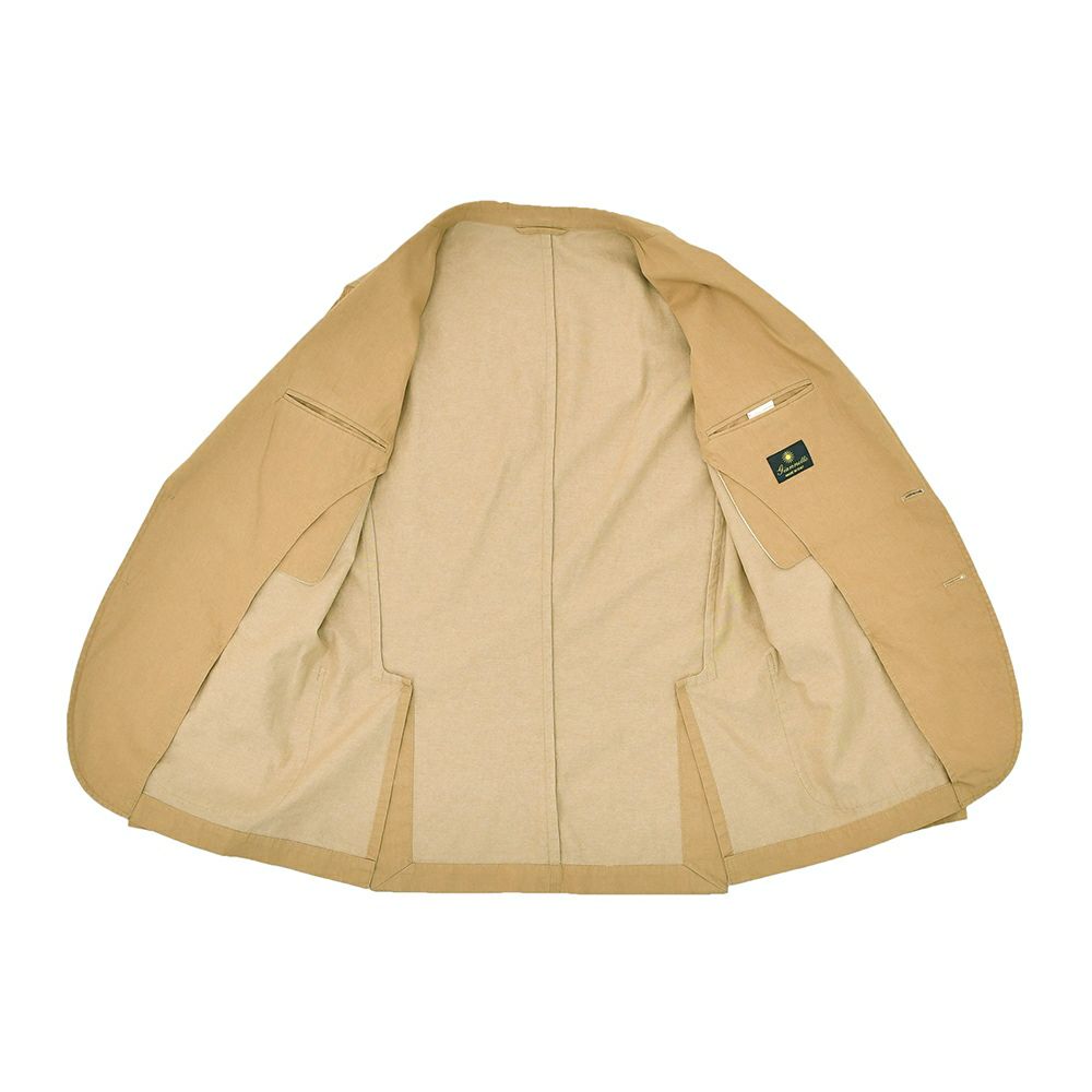 【preSALE!20%off】ジャンネットGIANNETTOシャツジャケットメンズ薄手シャンブレー生地CORALLOコラッロシリーズシングル2つ釦コットンストレッチブラウンベージュラペルピン背抜き仕様イタリア製国内正規品でらでら公式ブランド