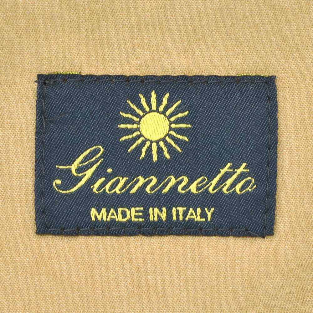 【preSALE!20%off】ジャンネットGIANNETTOシャツジャケットメンズ薄手シャンブレー生地CORALLOコラッロシリーズシングル2つ釦コットンストレッチブラウンベージュラペルピン背抜き仕様イタリア製国内正規品でらでら公式ブランド