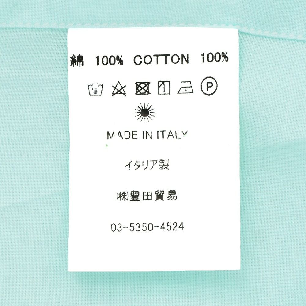 ジャンネットGIANNETTO長袖カジュアルシャツメンズブロード生地ヴィンチフィットVINCIFITミントブルーホリゾンタル襟コットン100％イタリア製国内正規品でらでら公式ブランド