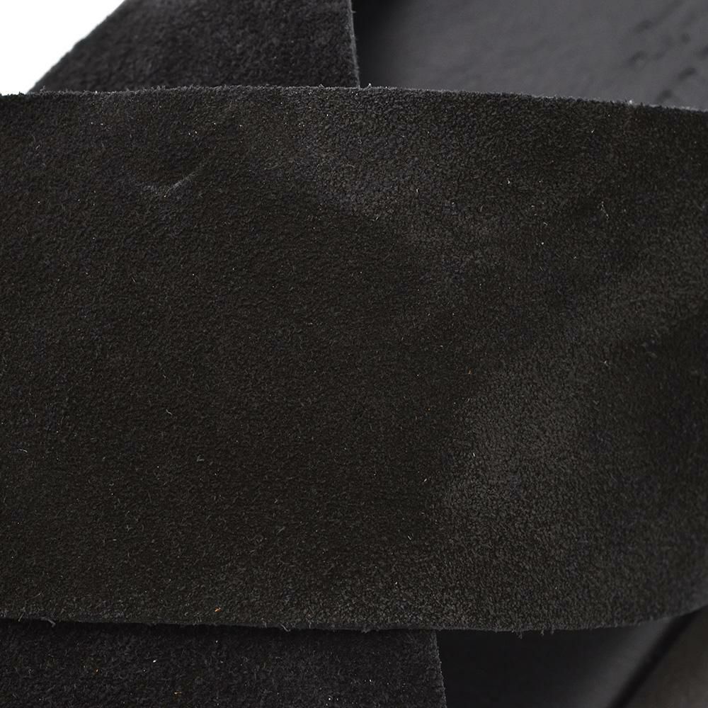 プレディビーノPREDIBINOスリッパ型サンダルメンズスエードレザークロスデザイン1730モデルブラック黒レザーソールフットベッド仕様イタリア製でらでら公式ブランド