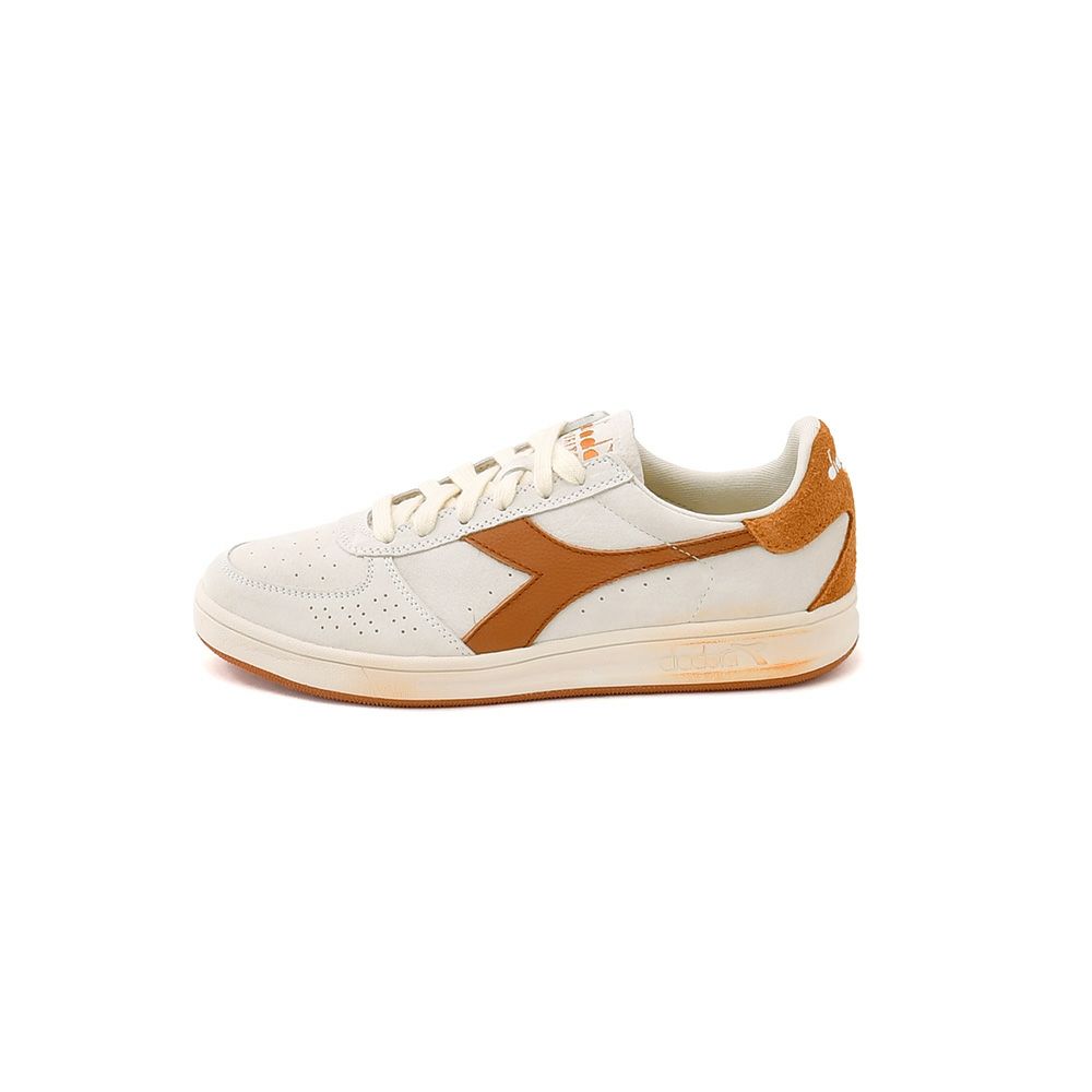ディアドラヘリテージDIADORAHERITAGEレザースニーカーメンズローカットシューズビーエリートアッセーザB.ELITEASCESAスエードホワイト×オレンジブラウンラバーソール国内正規品でらでら公式ブランド