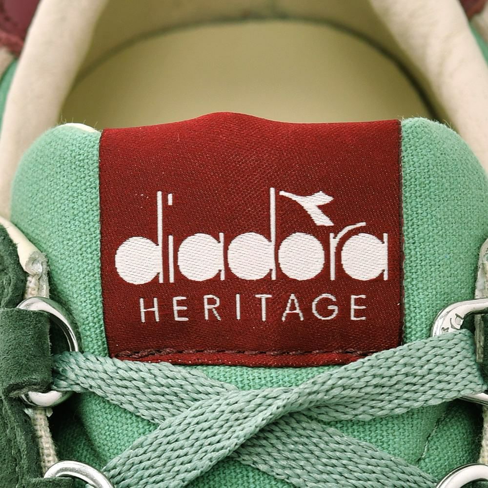 ディアドラヘリテージDIADORAHERITAGEスニーカーメンズローカットシューズエキップEQUIPECANVASSWEVOキャンバス×スエードライトグリーン×グリーンラバーソール国内正規品でらでら公式ブランド