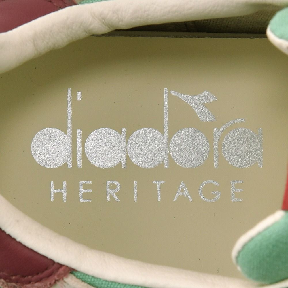 ディアドラヘリテージDIADORAHERITAGEスニーカーメンズローカットシューズエキップEQUIPECANVASSWEVOキャンバス×スエードライトグリーン×グリーンラバーソール国内正規品でらでら公式ブランド