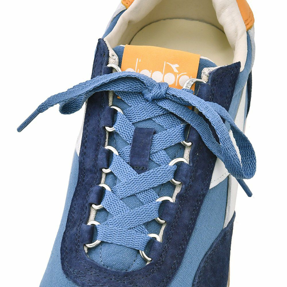 ディアドラヘリテージDIADORAHERITAGEスニーカーメンズローカットシューズエキップEQUIPECANVASSWEVOキャンバス×スエードブルー×ネイビーラバーソール国内正規品でらでら公式ブランド