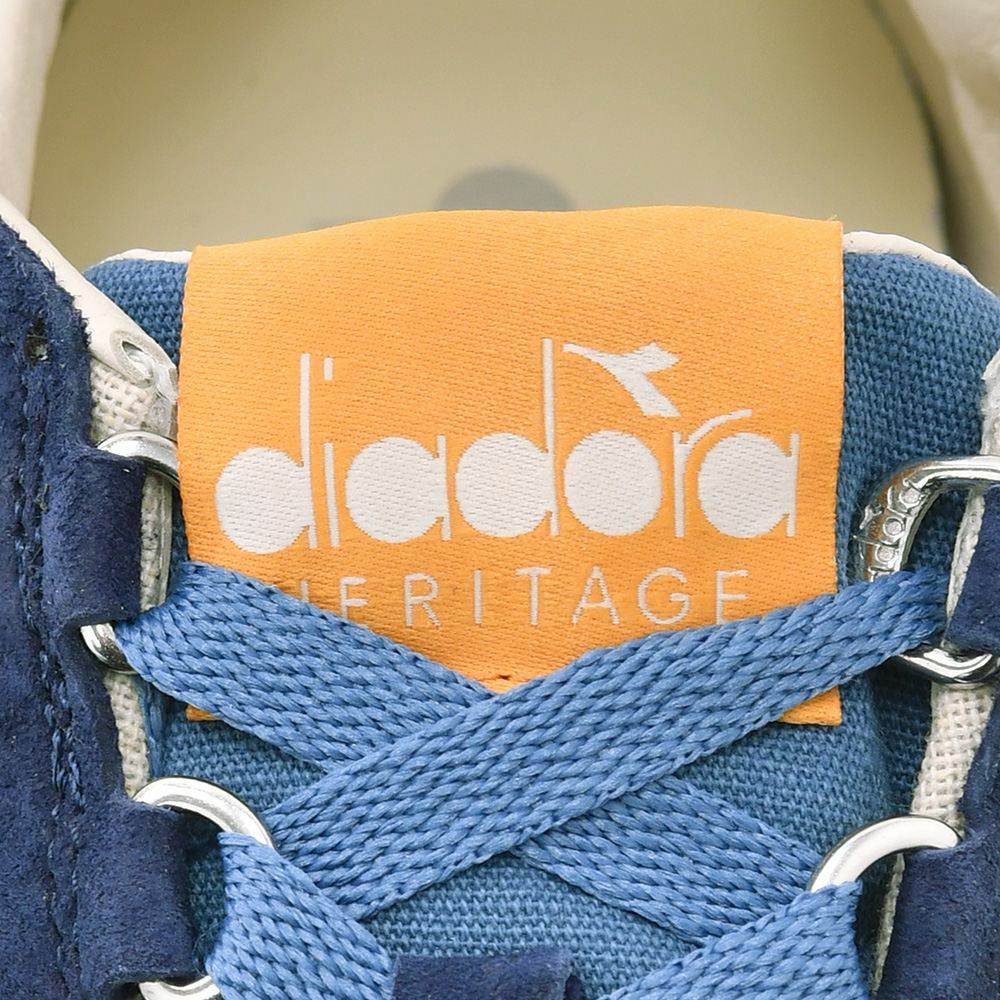 ディアドラヘリテージDIADORAHERITAGEスニーカーメンズローカットシューズエキップEQUIPECANVASSWEVOキャンバス×スエードブルー×ネイビーラバーソール国内正規品でらでら公式ブランド