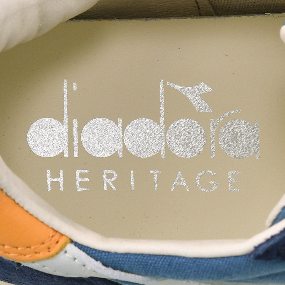 ディアドラヘリテージDIADORAHERITAGEスニーカーメンズローカットシューズエキップEQUIPECANVASSWEVOキャンバス×スエードブルー×ネイビーラバーソール国内正規品でらでら公式ブランド