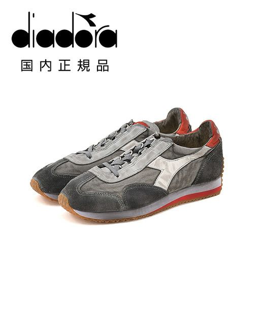 ディアドラヘリテージDIADORAHERITAGEレザースニーカーメンズローカットシューズエキップダーティーEQUIPEDIRTYSWEVOキャンバス×スエードグレー国内正規品でらでら公式ブランド