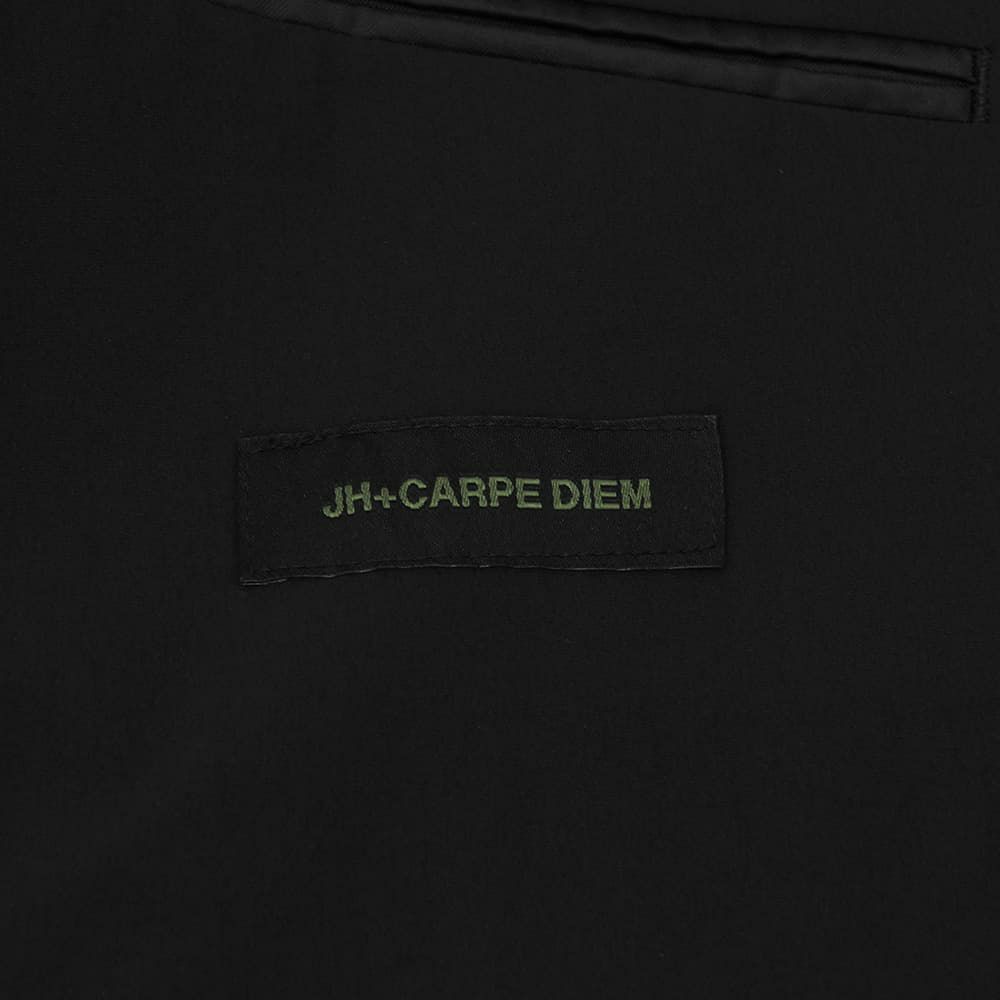 【ポイント8倍7/119:59まで】ジェイエイチプラスカルペディエムJH＋CARPEDIEMセットアップメンズシングルジャケット＆テーパードパンツ別注モデルナイロンジャージーブラック黒ストレッチ生地軽量でらでら公式ブランド