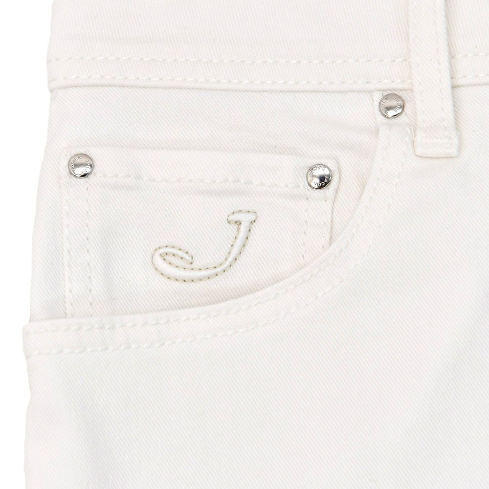 【preSALE!20%off】ヤコブコーエンJACOBCOHENホワイトデニムメンズ白デニムニックNICKコットンポリホワイト白ボタンフライ国内正規品でらでら公式ブランド