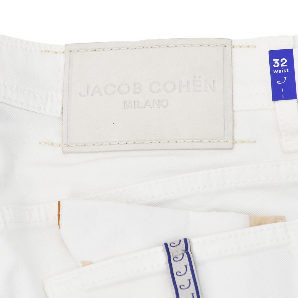 【preSALE!20%off】ヤコブコーエンJACOBCOHENホワイトデニムメンズ白デニムニックNICKコットンポリホワイト白ボタンフライ国内正規品でらでら公式ブランド