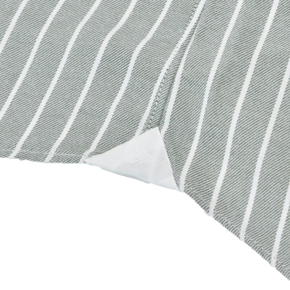 フィナモレFinamore長袖カジュアルシャツメンズSIMONEシモーネコットン生地オリーブグレーストライプブランドロゴ入り貝釦製品洗いカッタウェイ襟国内正規品でらでら公式ブランド