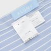 フィナモレFinamore長袖カジュアルシャツメンズSIMONEシモーネコットン生地サックスブルーストライプブランドロゴ入り貝釦製品洗いカッタウェイ襟国内正規品でらでら公式ブランド
