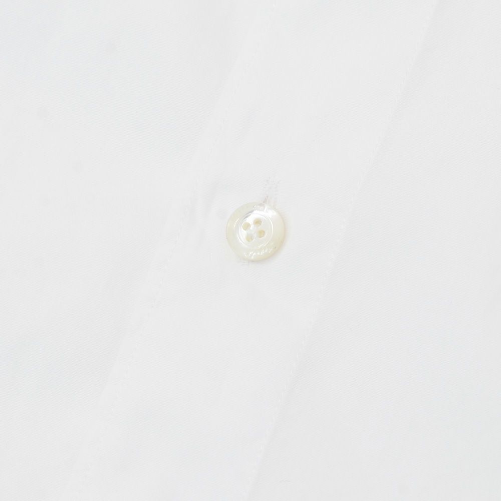 フィナモレFinamore長袖カジュアルシャツメンズSIMONEシモーネコットン生地ホワイト白ブランドロゴ入り貝釦製品洗いカッタウェイ襟国内正規品でらでら公式ブランド