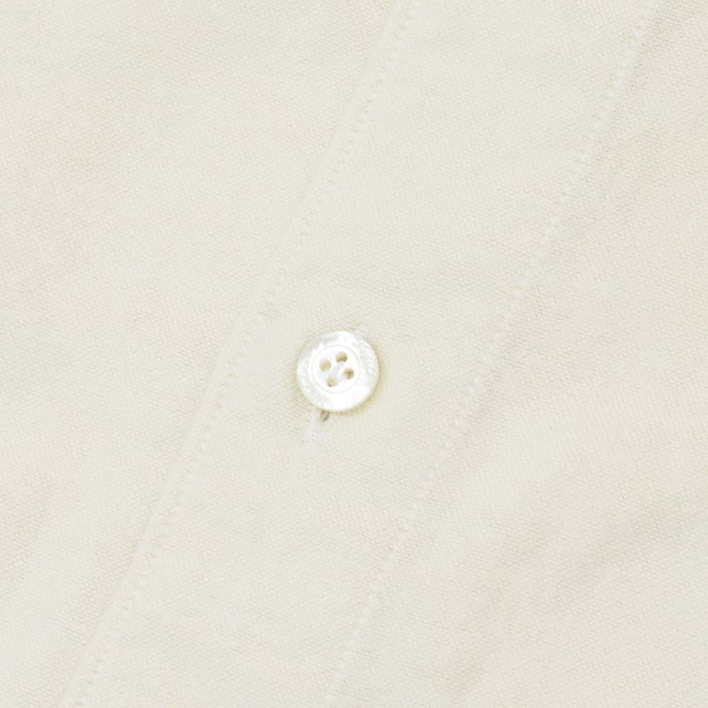 フィナモレFinamore長袖カジュアルシャツメンズSIMONEシモーネコットン生地オフホワイトベージュブランドロゴ入り貝釦製品洗いカッタウェイ襟国内正規品でらでら公式ブランド