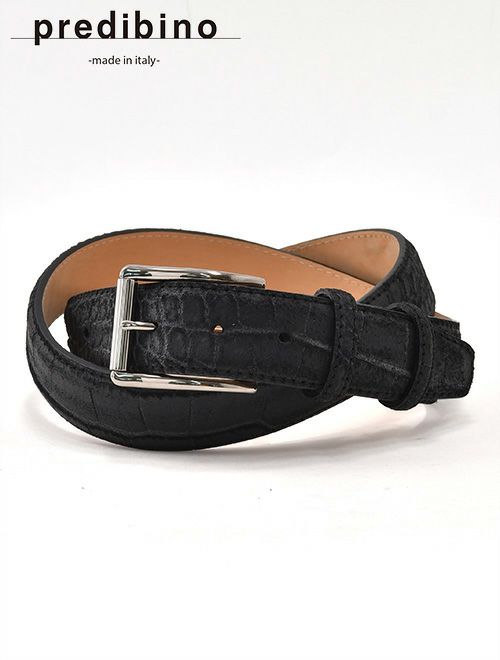 プレディビーノ Predibino レザーメッシュベルト メンズ 編み込み