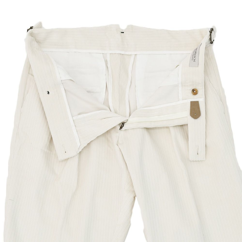 ベルウィッチBERWICHチノスラックスメンズコーデュロイパンツスコッチSCOTCHコットンホワイト白ワイドシルエットサイドアジャスター調節国内正規品でらでら公式ブランド