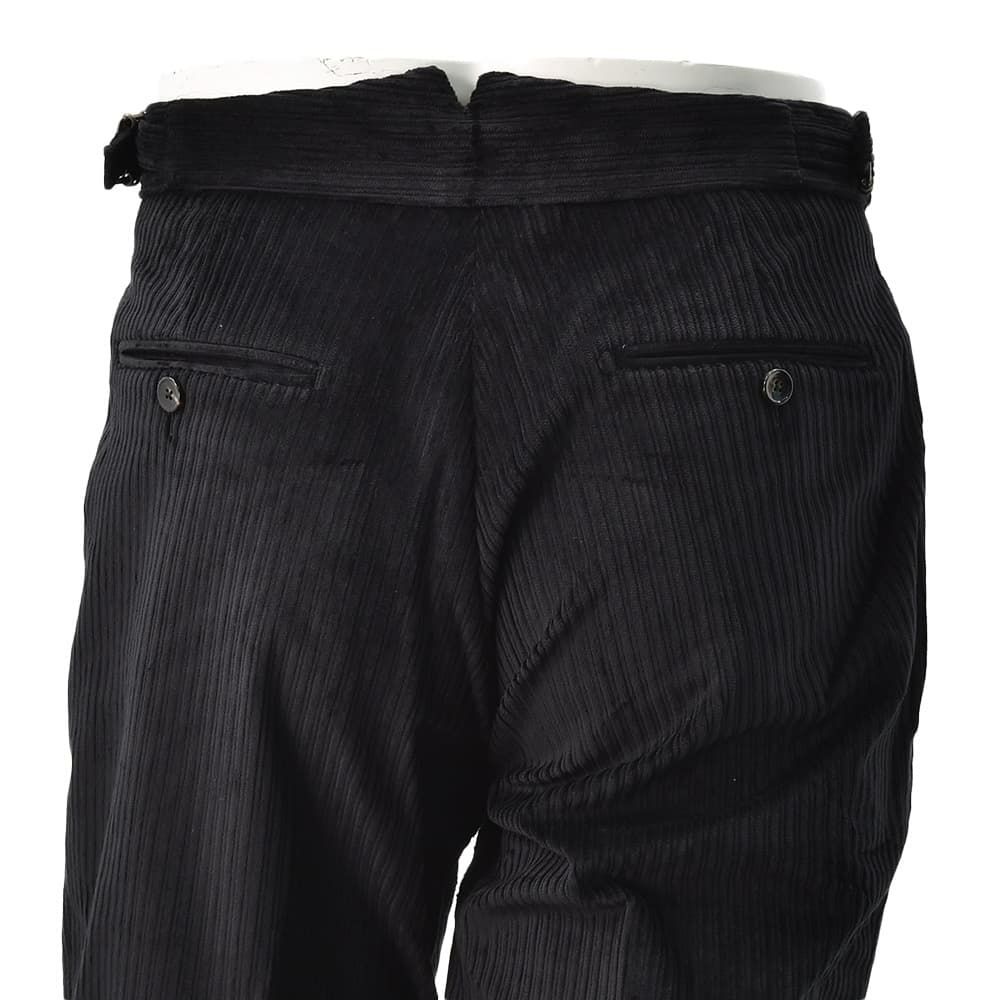 ベルウィッチBERWICHチノスラックスメンズコーデュロイパンツスコッチSCOTCHコットンブラック黒ワイドシルエットサイドアジャスター調節国内正規品でらでら公式ブランド