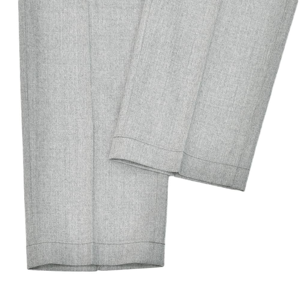 ベルウィッチBERWICHチノスラックスメンズウールパンツベルトBERTOウールアイスグレー灰色1プリーツシャーリング仕様サイドアジャスター釦国内正規品でらでら公式ブランド